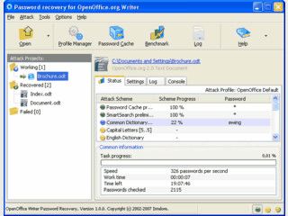 Passwort Recovery fr OpenOffice Textdateien wie ODT, SXW usw.