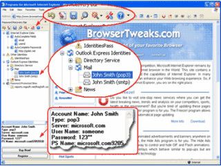 Zeigt vom Internet Explorer gespeicherte Passwrter in Klartext an.