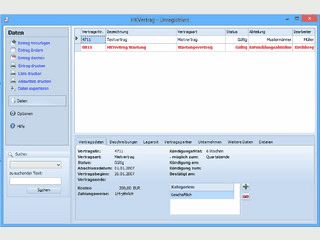 Software fr die Verwaltung von Vertrge mit Geschftspartnern.