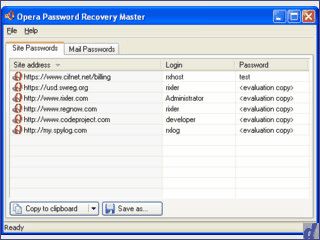 Recoverytool fr Passwrter von Webseiten und Email Accounts mit Opera.