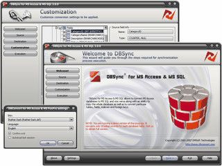 Konvertierung und Synchronisierung von MS SQL- und MS Access-Datenbanken.