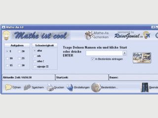 Mathe-Test fr Grundschler mit Speicher- und Druckmglichkeit.