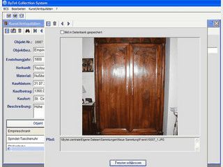Software fr Sammler von Kunst und Antiquitten.