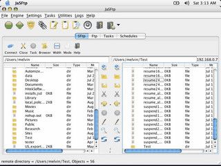 Ein SFTP Client zur sicheren bertragung der Daten auf einen SSH FTP Server.