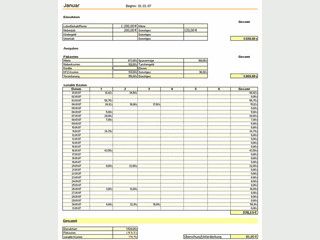 Haushaltsbuch fr MS Excel oder kompatible Tabellenkalkulationen.