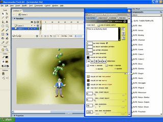 Plugin mit Text-Effekten fr Macromedia/Adobe Flash ab Version 2004