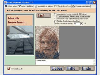 Erstellen von Mosaik-Bildern die aus vielen kleinen Bildern bestehen.