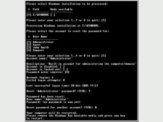 Reset des Administrator-Passwort fr Windows 2000/XP/Vista.