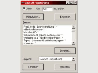 Dieses Programm klickt Buttons auf Fehlermeldungen und schliet Werbefenster