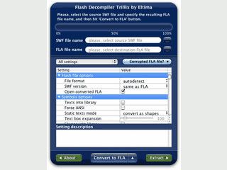 SWF Dateien in FLA konvertieren und Inhalte extrahieren.