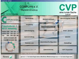 Umfangreiche Vereinsverwaltung mit Buchhaltung, Belegungsplnen usw.