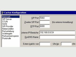 Cactus ist eine Windows-Software zur Realisation einer VoIP-Telefonanlage.