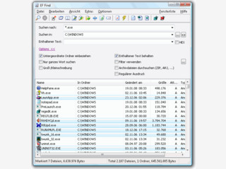 Suchprogramm auch innerhalb von Archivdateien.