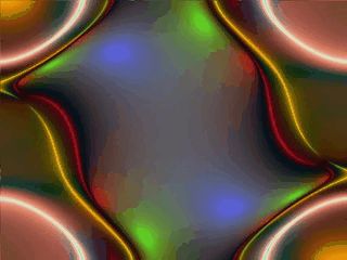 Einfacher Bildschirmschoner der animierte Fraktale zeigt.