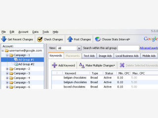 Desktopsoftware zur Verwaltung von Adwords Kampagnen.