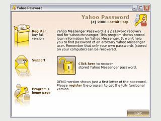 Zeigt das Passwort des Yahoo Messenger in Klartext an.
