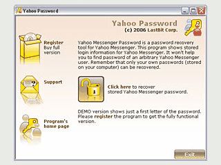 Zeigt das Passwort des Yahoo Messenger in Klartext an.