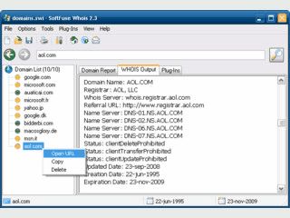 Verbindet die whois-Abfrage mit Pagerank und Traffic-Rank Anzeige.