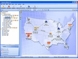 Host-Mapping und berwachung mit Alarmfunktion und Effizienzberichten.