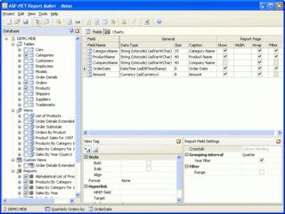 Generiert dynamische ASP.NET 2.0 Reporte aus Datenbanken.