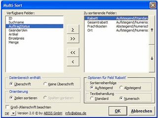 Mehr als 3 Felder in MS Excel Tabellen gleichzeitig sortieren.