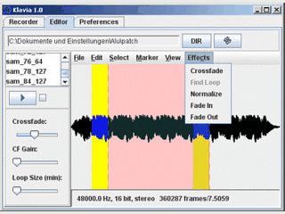 Midigesteuerte Aufnahme von Sampler- und Synthesizer-Sounds.