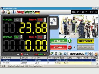 Software zur Zeitnahme bei Abfahrtslufen im Skisport.