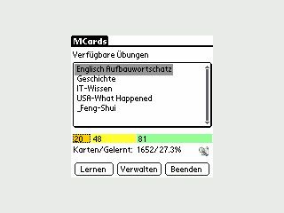 Vokabellernprogramm auf Karteikartenbasis.
