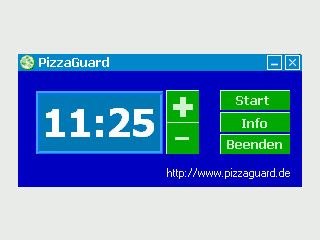 Kleiner Timer der Ihnen helfen soll, Ihre Pizza-Zubereitsungszeit zu beachten.
