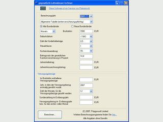 Lohnsteuer-Rechner berechnet Ihre Lohnsteuer von 2001 bis zum aktuellen Jahr.