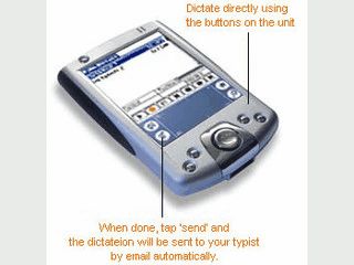 Verwandelt einen Palm PDA in ein komfortables Diktiergert.