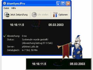 AtomSync - Atomgenaue Uhrzeit fuer den PC