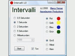 Intervalli ist ein PC-Metronom mit verschiedenen Einstellungsmglichkeiten.