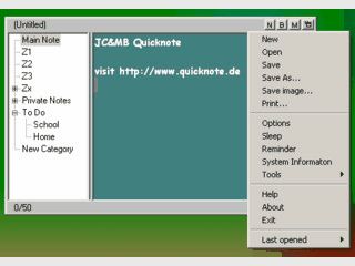 Quicknote ist ein Praktischer Desktopnotizzettel der auch erinnern kann.