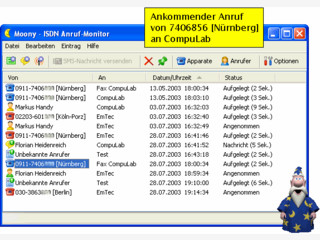 ISDN Anrufmonitor mit Anrufbeantworter und Fax-Empfang bzw. Versand