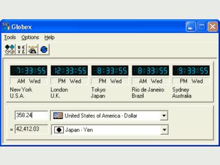 Weltzeituhr und Whrungsumrechnung in einem Programm.