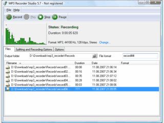 Aufnahme von Audiodaten mit Rauschunterdrckung fr Mikrofone.