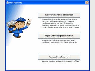 Datenrettung fr defekte oder gelschte Windows Mail und Outlook Express Daten.