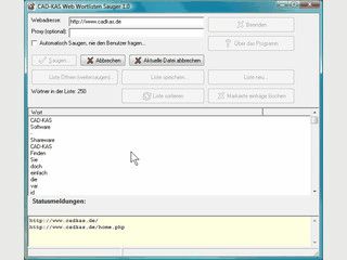Wortlisten erstellen aus allen verwendeten Wrtern von Internetseiten