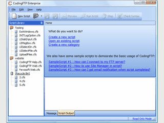 Editor um Scripts fr die Automatisierung von FTP-Server-Vorgngen zu erstellen.