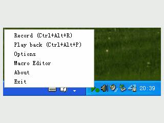 Makro-Recorder der ber das SysTray gestartet wird.