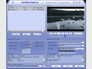 Konverterierung von Videos inklusive Batch-Modus fr beliebig viele Dateien.