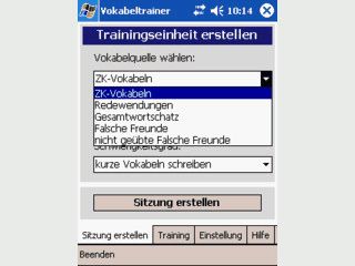 Vokabeltrainer Deutsch-Englisch.