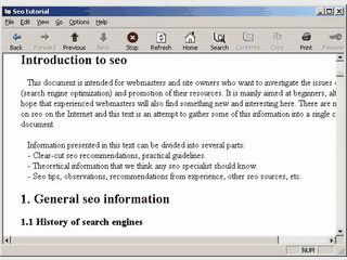 Ebook mit berwiegend bekannten Informationen zur Suchmaschinen-Optimierung.