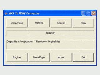 Konvertietr eine MKV Video Datei in das WMV Format.