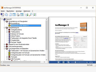 Textbausteinverwaltung mit Dokumentengenerator