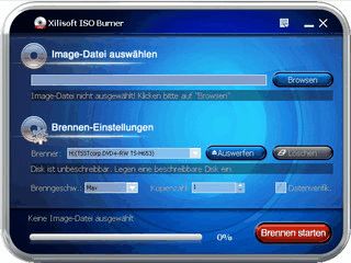 Xilisoft ISO Burner brennt Image-Dateien schnell und unkompliziert auf CD/DVD.