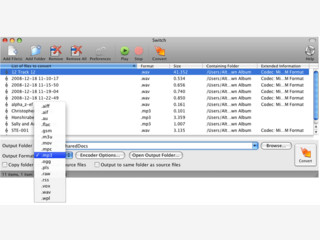 Switch MP3-Converter fr Mac OS X. WMA, M4A, MP3 umwandeln und mehr.
