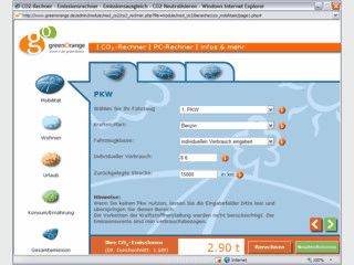 Software mit der Sie eine individuelle CO2- Bilanz erstellen knnen.