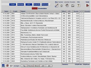 Stundenerfassung fr Architekten und Ingenieure.